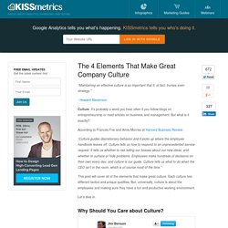 The 4 Elements That Make Great Company Culture