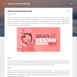 Elements of great graphic design