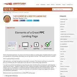 7 Key Elements of a Great PPC Landing Page
