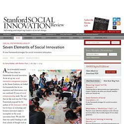 Seven Elements of Social Innovation