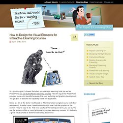 How to Design the Visual Elements for Interactive Elearning Courses