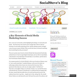 3 Key Elements of Social Media Marketing Success