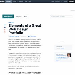 Elements of a Great Web Design Portfolio
