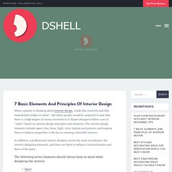 7 Basic Elements And Principles Of Interior Design - Dshell Design