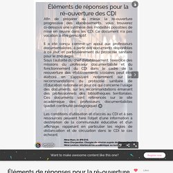 Éléments de réponses pour la ré-ouverture des CDI by mlesince on Genially