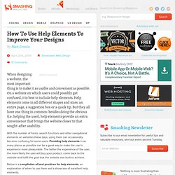 How To Use Help Elements To Improve Your Designs