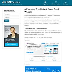 8 Elements That Make A Great SaaS Website