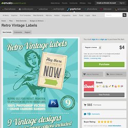 Web Elements - Retro Vintage Labels