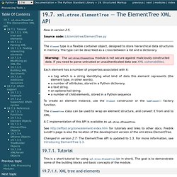 19.13. xml.etree.ElementTree — The ElementTree XML API — Python v2.7.2 documentation