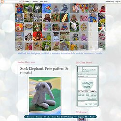 Sock Elephant. Free pattern & tutorial