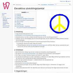 Elevaktiva utvecklingssamtal - Wikiskola