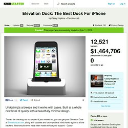 Elevation Dock: The Best Dock For iPhone by Casey Hopkins