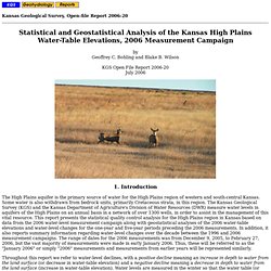 Kansas Geological Survey, Open-file Report 2006-20