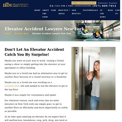 Elevator Accident Lawyer Manhattan NY