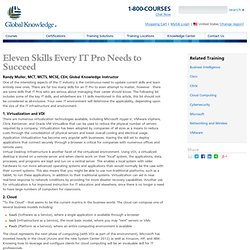 Eleven Skills Every IT Pro Needs to Succeed