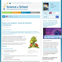 Élevons des dragons : étude de l hérédité mendélienne