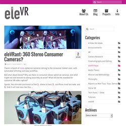 eleVRant: 360 Stereo Consumer Cameras?