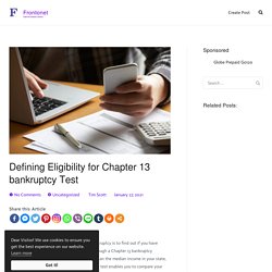 Defining Eligibility for Chapter 13 bankruptcy Test