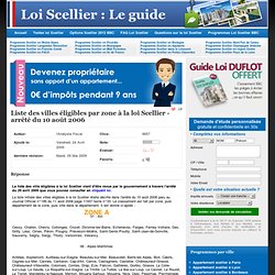 Loi Scellier : Liste-des-villes-eligibles-par-zone-a-la-loi-Scel