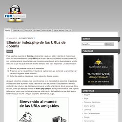 Eliminar index.php de las URLs de Joomla
