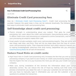 How To Eliminate Credit Card Processing Fees