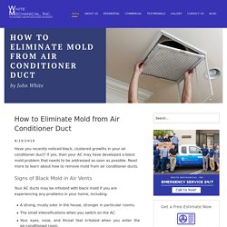 How to Eliminate Mold from Air Conditioner Duct