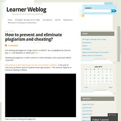 How to prevent and eliminate plagiarism and cheating