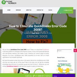 How to Eliminate QuickBooks Error Code 3008? - QuickBooks Support