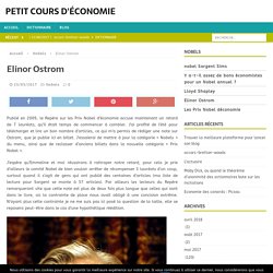 Elinor Ostrom - Petit cours d'économie