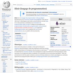 Elixir (langage de programmation)