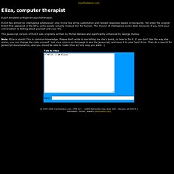 Eliza, Computer Therapist