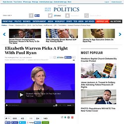 Elizabeth Warren Picks A Fight With Paul Ryan