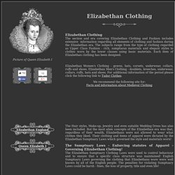 ELIZABETHAN CLOTHING