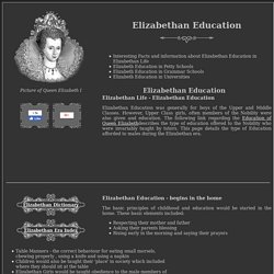 Elizabethan Education