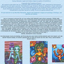 ELIZAVELLAS Mermaid, Goddess, and angels original art Gallery.