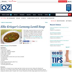 Ellie Krieger's Lemony Lentil Soup