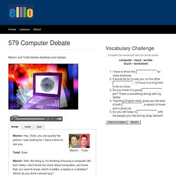 ELLLO Views #579 Computer Debate