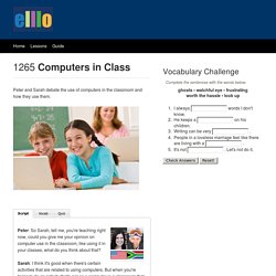 ELLLO Views #1265 Computers in Class