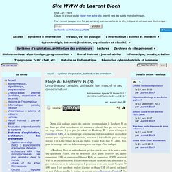 Éloge du Raspberry Pi (3) - [Site WWW de Laurent Bloch]