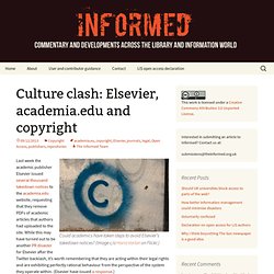 Culture clash: Elsevier, academia.edu and copyright