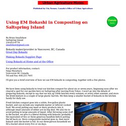 EM bokashi composting