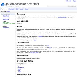 gnuemacscolorthemetest - GNU Emacs Color Theme Test