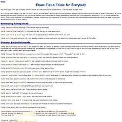 Emacs Tips and Tricks by Gurmeet Singh Manku