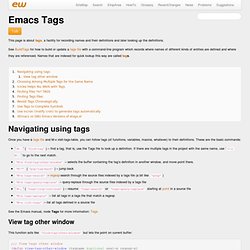 Emacs Tags