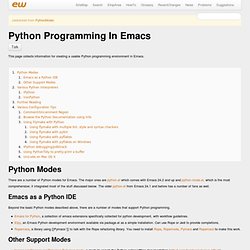 Python Programming In Emacs