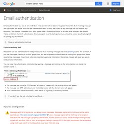 Email authentication - Gmail Help