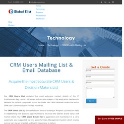 CRM Email Database