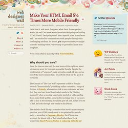 Make Your HTML Email 5&frac12; Times More Mobile Friendly
