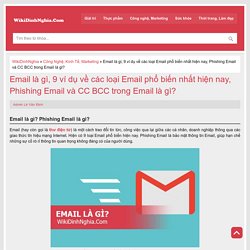 Email là gì, 9 ví dụ về Email, Phishing Email và CC BCC là gì