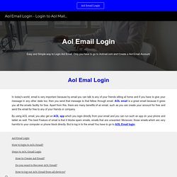Aol Email Login - Login to Aol Mail Account by Aolmail.com